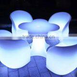 Modern Fashion Beautiful Commerical Rechargable System High Quality Plastic LED Sofa With 16 Colors Change