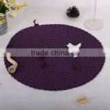 Placemat, Purple Color/Round Woven PP Tablemats/mats