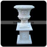 Cheap Hand Carving Landscaping Granite Stone Flowerpot for Garden thumbnail-2