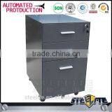 Grey Color Under Desk Small 3 Drawer Mobile Metal File Cabinet on Sale thumbnail-1
