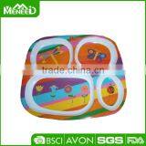Attractive Butterfly& Bees & Flower Printed 4 Compartments Child Safety Kids Lunch Plate thumbnail-1
