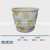 Vietnamese Ceramic Sandblasting Mini Flower Pot BN-M100 thumbnail-1