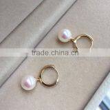 Newest 18k Gold 4-4.5mm Akoya Pearl Earring thumbnail-2