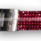 Hot Sale Gift Leather With Crystal Gem Decoration, Bracelet With Zinc Alloy Locking Part, thumbnail-5