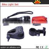 Bike Headlight LED Q5 150LM Super Bright Mini Flashlight Bailong 7 Mode Red Tail Lamp Bike Light Set thumbnail-1