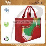 PP Laminated Jute Tote Bag With Web Handle & With Three Color Front & Back Print thumbnail-2
