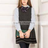 China Manufacture Girls Winter Grey School Uniform Dress thumbnail-2