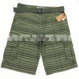 2015 Low Price Mens Stripe Shorts With Belt Surplus Stock thumbnail-1