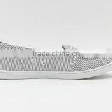 Brand Canvas Shoe White Stripe Lady Loafer Shoes China Factory Stock Cheap Selling thumbnail-3