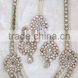 PEARL Gold Plated LONG Necklace EARRING Set thumbnail-3