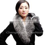 COLLAR-F17B Wholesale Accessories Ladies Raccoon Fox Fur Coat Fur Collar thumbnail-4