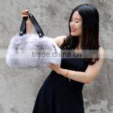 CX-H-17E High Quality Women Real Fox Fur Handbag thumbnail-2