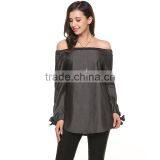 off Shoulder Top Women Fashion Blouse Shirts Only Ladies Blouse Design thumbnail-6