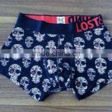 Custom 95%Cotton 5%Elastane printing underwear Color Four Needle Six Threads Mens Boxer shorts