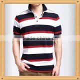 High Quality Men's Cotton Green Striped Polo Shirt Wholesale China thumbnail-2