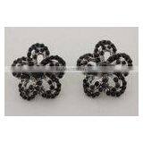 Fashion Flower Stud Earrings, Crystal Stud Earring thumbnail-1