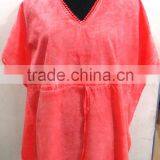 LADIES SANDWASH DYE BREATHABLE KAFTANS BEACHWEAR thumbnail-3