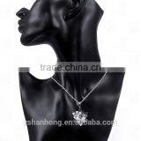 925 Silver Set Auger Stereo Lotus Pendant Necklace thumbnail-5