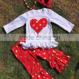 Baby Clothes Children Fall Boutique Outfits Heart Top Pant Sets Valentines Day Girls Outfit Persnickety Sparkle Girls Outfits thumbnail-1