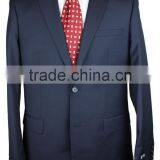 NAAMS MEN'S WOOL 2 BUTTON 2 VENT SLIM FIT SUIT JACKET FLAT FRONT PANT NAVY thumbnail-5