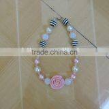 2016 Baby Girl Flower Necklace Peral Crystal Symmetric Kids Clothes Accessories thumbnail-2