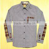 New Style Man's Oxford With Double-brushed Cotton Split Joint Shirt thumbnail-2