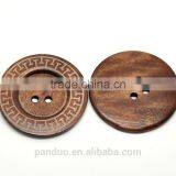 Coffee 4 Holes Big Wood Sewing Buttons for Outerwear Sweater Overcoat Clothing thumbnail-1