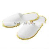 High End 100% Cotton Closed Toe Hotel Velour Disposable Slipper thumbnail-1