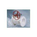 PVDF Stem Flange 3way Handle Ball Valve Worm-gear Handle 1/2