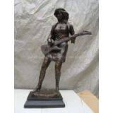Bronze Lady Guitar Sculpture thumbnail-3