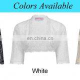 Belle Poque Womens Ladies Wedding Bridal Bridesmaid 3/4 Sleeve Black Lace Shrug Bolero BP000319-1 thumbnail-5