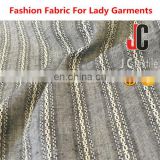 JC-M12450 Yarn dyed cotton jacquard vintage fabric silk cotton knit fabric