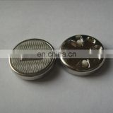 18mm 2 hole silver resin button