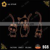 Three Lovely Little Cats Design Free Crystals Motifs for Toddlers' Clothing thumbnail-1