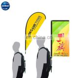 Advertising full color printing backpack bicycle safety flag