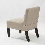 Fabric Upholstered Armless Accent Chair ,Single Leisure Chair for Living Room thumbnail-3