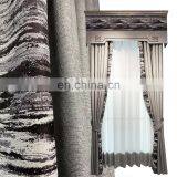 Luxury linen look patchwork blackout  modern curtain