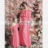 2019 Mother Daughter Bubble Sleeve Chiffon Dress Mother Daughter Clothes Lady Style Mom And Daughter (this Link for WOMAN) thumbnail-4