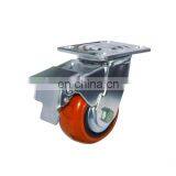 Korea Style Heavy Duty PVC Medical Bed Scaffold Fixed Swivel Castor Trolley Wheel thumbnail-1