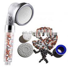 Handheld Ionic Shower Head High Pressure Water Saving Filter 3-Layer Filtration Hand Shower