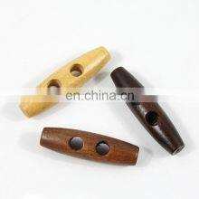 Fashion Customized Natural 2 Holes Big 50Mm Wood Toggle Olive Button thumbnail-1