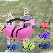 OEM Stylish Custom Logo Running Hiking Belt Green Custom Waist Bag Sports Fanny Pack thumbnail-1