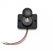 DC 12V 24V Panel Mount Dual 3.1A Train Tram Marine Boat Car Bus Seat USB Charging Port Bus USB Charger thumbnail-3