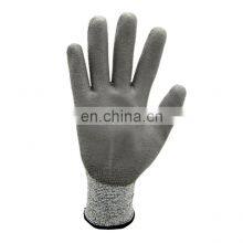HPPE En388 Glass Garden Protective Anti Cut Level 5 PU Coated Construction Work Safety Cut Resistant Gloves thumbnail-4