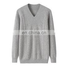 OEM Service From China Factory Comfortable Women's Pure Cashmere V-Neck Pullover Casual Solid Pattern Winter Sweater thumbnail-6