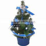 45cm Mini Artificial Christmas Tree With Rattan Bottom - Colored Desk -Top Decoration thumbnail-3