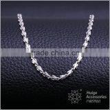 New Arrivals Funky Flat Wristed Chain Rhodium Plated Fashion Necklace Jewellery thumbnail-1
