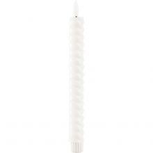 Remote Control White Spiral Twisted Led Flameless Taper Candles With Wax thumbnail-4