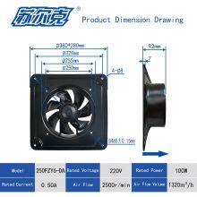 250fzy-DA 230V 400V 2500RPM Industrial Frequency Axial Flow Fan for Industrial Air Suction Type Small AC Cooling Fan
