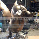 Outdoor Brass Welding Flying Pig Metal Bronze Sculpture thumbnail-4